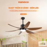 Quạt Trần Nanoco NCF5462-PL 6 Cánh Vân Gỗ 